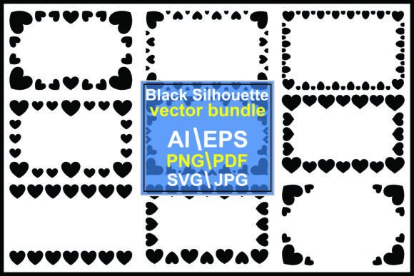 Black Heart Borders and Frames: A Practical Design Resource for Romantic and Decorative Projects