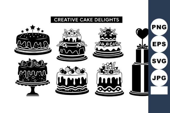 Creative Black Silhouette Birthday Cake: Elevating Digital Celebrations with Minimalist Design