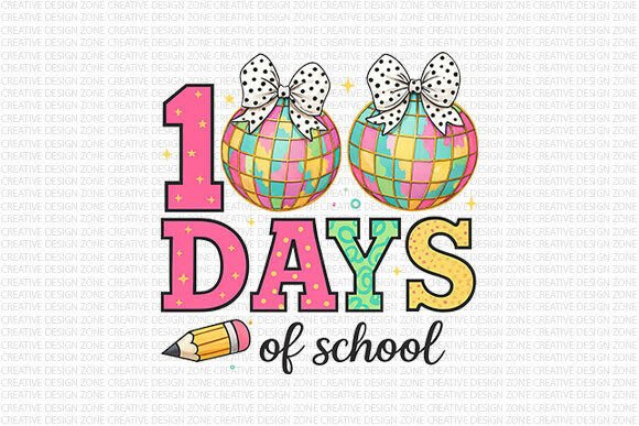 Disco 100 Days of School PNG: A Sparkly Classroom Essential