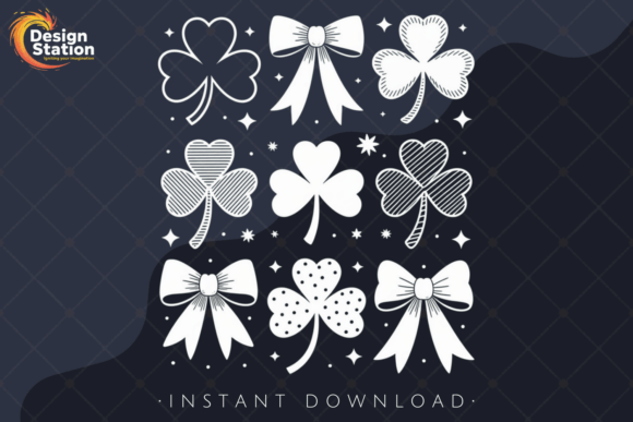 Elevate Your St. Patrick's Day Designs with a Premium Shamrock Bow PNG