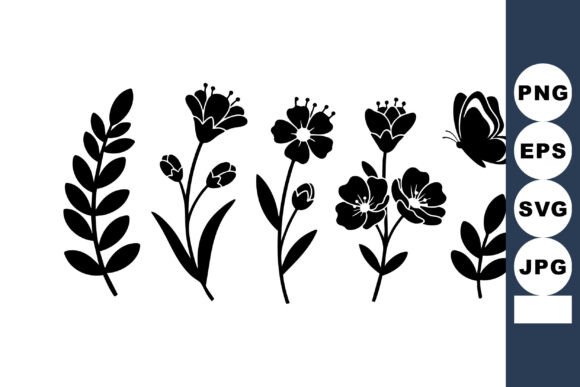Elevating Visual Identity: The Strategic Value of Black Silhouette Floral Elements with Bu