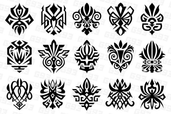 Elevating Visual Identity with Abstract Ornament Designs and Calligraphic Elements