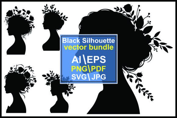 Elevating Visual Identity with Silhouettes Women's Floral Hairstyles: A Strategic Design Resource