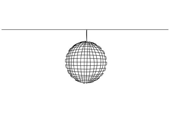 Elevating Visual Identity with the Disco Ball Light One Continuous Line Design