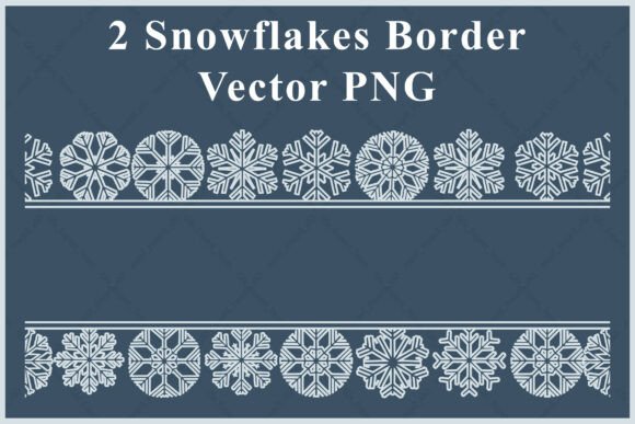 Enhancing Winter Designs with Snowflake Border SVG Clipart Vector PNG Resources