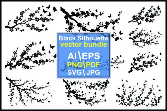 Evaluating Silhouette Butterflies Branches Nature for Modern Design Projects