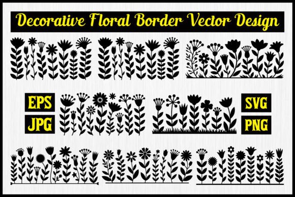 Garden Flower Line Art Bundle: Elevate Your Crafts with Elegant Floral Borders