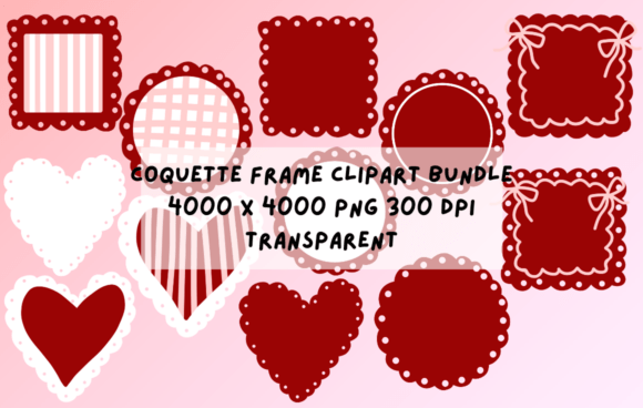 Hand Drawn Coquette Frame Clipart