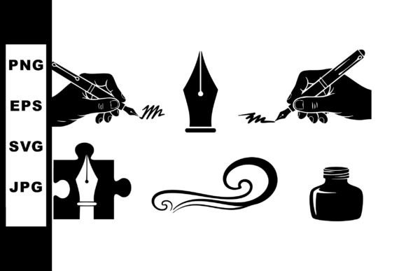 Handwriting and Fountain Pen Nib Vector: Elevating Digital Design with Classic Elegance