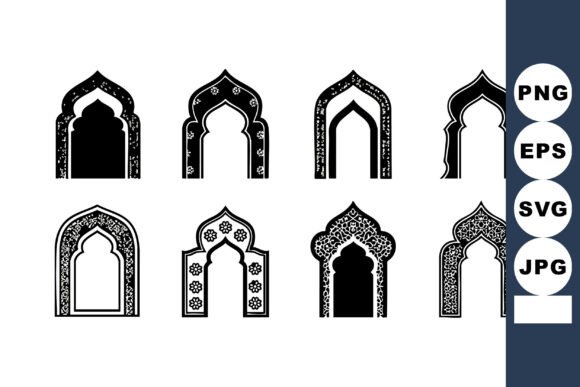 Islamic Style Ornamental Window Arches: A Digital Gateway to Architectural Elegance