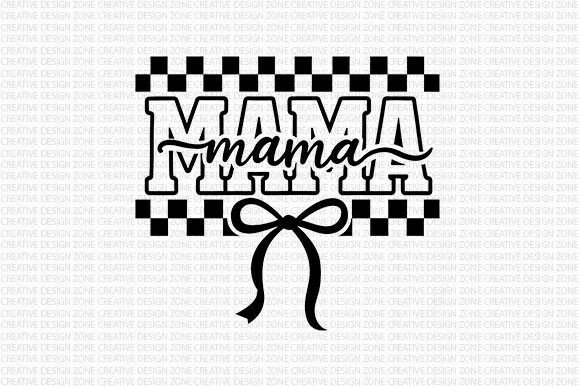 Mama Checkerboard PNG: Trendy Design for Mom Crafts