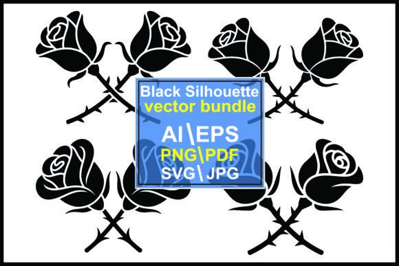 Mastering Gothic Elegance: A Guide to Rose Silhouettes with Crossed Thorny Stems