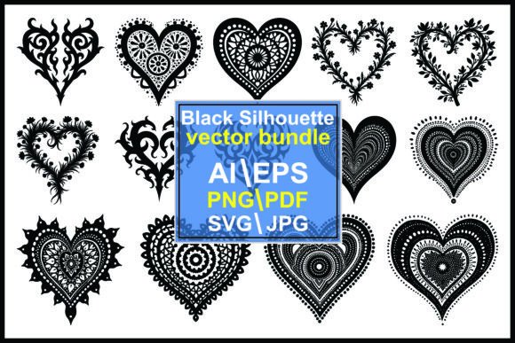 Mastering the Silhouette Heart with Black Lace for Professional Design Projects