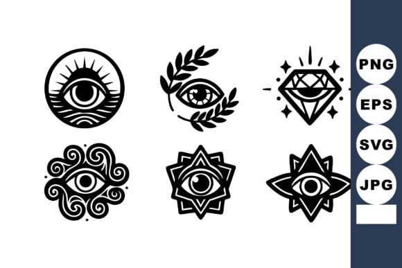Mystical Eye Symbol Collection with Deco