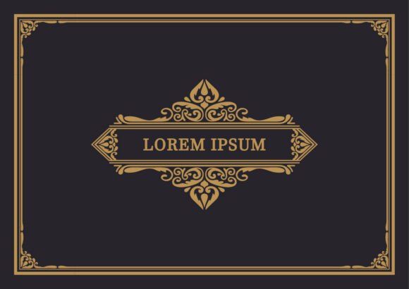 Retro Elegant Gold Frame: Elevating Design with Timeless Ornamental Flourishes