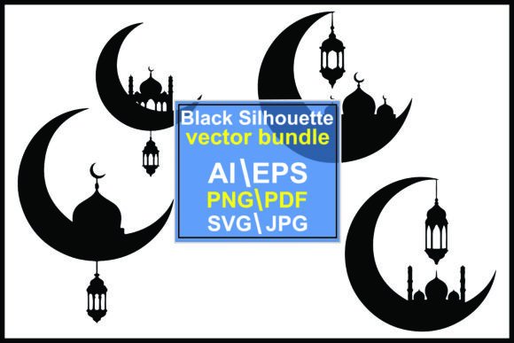 Silhouettes Crescent Moons Mosque Lantern Collection