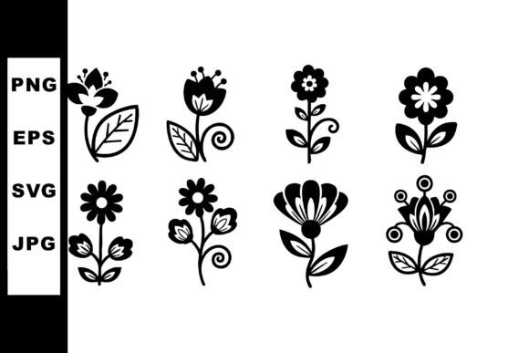 Simple Black Floral Icons: A Guide to Elegant Silhouette Vector Collections