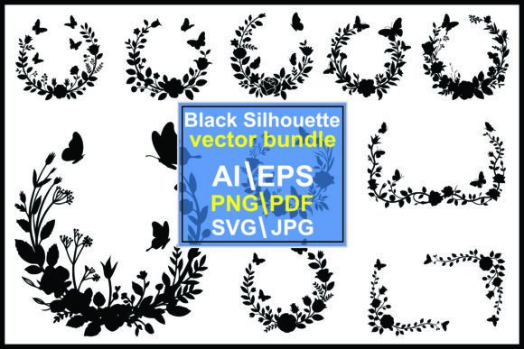 Unlocking Creative Potential with Floral and Butterfly Wreath Silhouettes