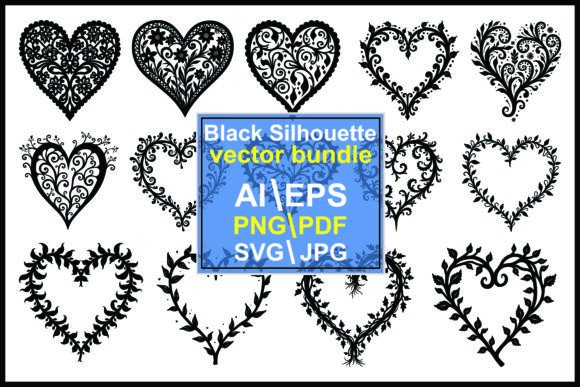 Unlocking Creative Potential with the Black and White Hearts Vector Bundle
