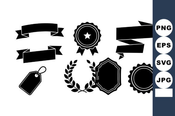 Vintage Style Black Ribbon Badges and Awards: Elevating Design with Classic Elegance